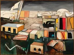 John Hultberg, White Flag, 1958, Oil on canvas