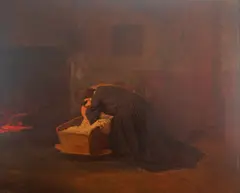 Eastman Johnson, The Cradle Song, c. 1866, Oil on canvas laid to panel