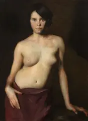 Arthur C. Johnson, Semi Nude, Oil on canvas