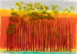 Wolf Kahn, Predominantly Red, Pastel on paper