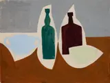 Robert Kulicke, Bottle Still Life, Gouache on paper