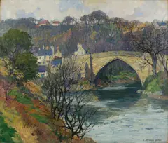 James Jeffrey Grant, The Brig O'Balgownie, Aberdeen, Scotland, Oil on canvas