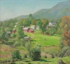 Connecticut Hills by Helen Savier DuMond, Oil on canvas, sold Jan 2026