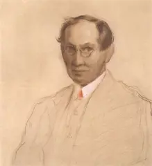 Hermann Dudley Murphy, Portrait of an Artist, Pastel and conte on paper