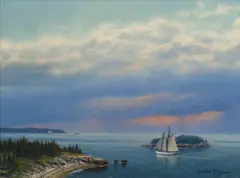 Joseph McGurl, Cruising on the Coast, Oil on wood panel