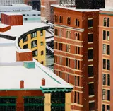 Michael Costello, Melcher Street in Fort Point, Oil on canvas