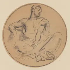 John Singer Sargent, Seated Draped Figure, Collotype