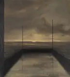Dozier Bell, On the Dock, 1988, Oil on canvas