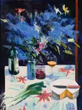 Alfred Chadbourn, Still Life with Wine, Oil on canvas