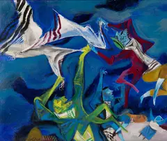 William Gropper, Victory Flags, Oil on canvas