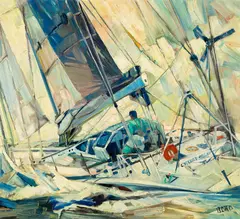 Willard Bond, Queen Anne's Battery, BOC, Oil on panel