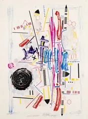 Louis Catusco, Black Hole, Mixed media on paper