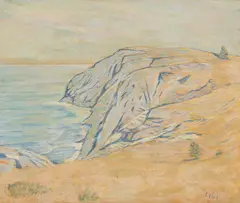 Charles H. Ebert, Monhegan, Whitehead from the East, Oil on board