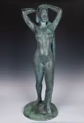 William Zorach, After a Swim (Garden Figure), Bronze