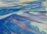 Charles Herbert Woodbury, Tropical Wave, 1937, Gouache and watercolor on board