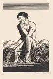 Rockwell Kent, The Reader, 1933, Wood engraving on paper
