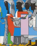 Romare Bearden, Procession, Lithograph