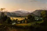 Benjamin Champney, Fields below the White Mountains, North Conway, Oil on canvas