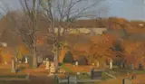 Ann Lofquist, "Orange October II" 1993-94, Oil on panel