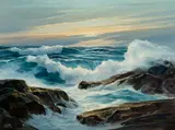 John Anthony Bartok, Morning Tide - Down East, 1972, Oil on canvas