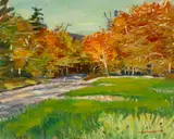 Cadwallader Lincoln Washburn, Autumn Road, Oil on canvas