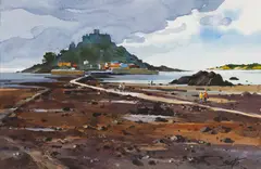 Edward Howard Betts, "Passing Storm" (Saint Michael's Mount), 1985, Watercolor on paper