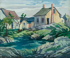 George Pearse Ennis, Home by the Water, Oil on canvas