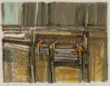 John Louis Laurent, Oyster Carts - Prat-ar-Coum, 1967, Lithograph on paper