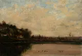 Charles-François Daubigny, Ducks on the Lake, Oil on canvas