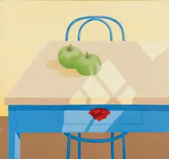 Sylvia Alberts, Two Green Apples, 1983, Oil on canvas