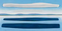 Eric Hopkins, Two Clouds #2, 2011, Oil on board and wood construction