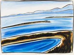 Eric Hopkins, Deep Cove #2, 1987, Watercolor on paper