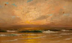 David John Gué, Golden Sea, Oil on canvas