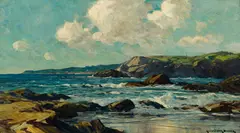 Alexander Bower, Cape Elizabeth Shore, Oil on canvas