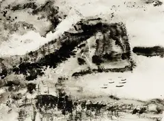 William Thon, Headland, Watercolor and ink on paper