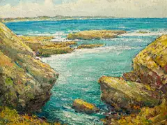 Cullen Yates, Maine Coast, Oil on canvas