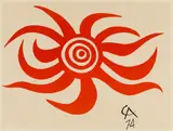 Alexander Calder, Sunburst, 1974, Colored lithograph