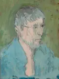 John Heliker, Self-Portrait, Oil on canvas