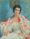 Philip Leslie Hale, Lillian Westcott Hale, Pastel on paper laid to canvas