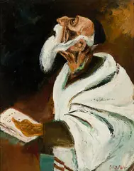 William Gropper, "De Profundeur" (Rabbi), 1945, Oil on canvas
