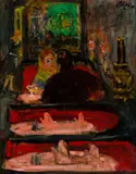Robert Philipp, Russian Tea Room, 1975, Oil on canvas laid to board