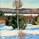Chris Huntington, "Above Bean Road" Mt. V., 1970, Oil on panel
