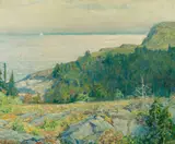 Wilson Henry Irvine, View from Monhegan, Oil on canvas