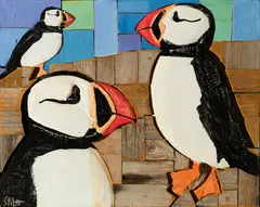 Mike Stiler, Puffin Land, 2007, Acrylic on wood construction