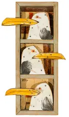 Mike Stiler, The Three Amigos, Acrylic on wood construction