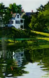 Sarah Knock, Damariscotta Cove, Oil on paper