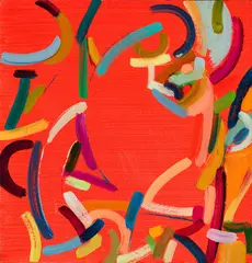 Ed Douglas, Red Pile, 1980, Acrylic on panel
