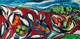 Arthur DiMambro, Still Life in Landscape, 2016, Oil on masonite