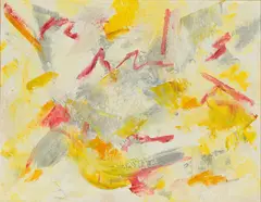 Morris Shulman, Monhegan Abstract, 1952, Oil on canvasboard