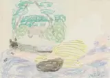 Stephen Pace, Vehicle in Forest, 1967, Watercolor on paper